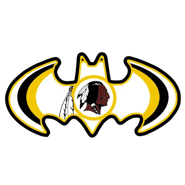 Washington Redskins Batman Logo iron on transfers